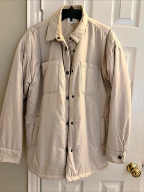 Weekends Everyday Utility Jacket in Cream Size Large Like New